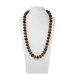 Vintage Beaded Necklace Chunky Colorful